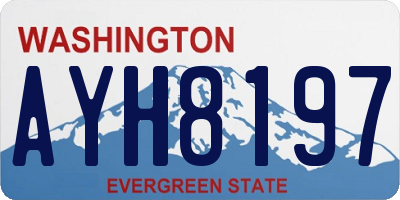WA license plate AYH8197