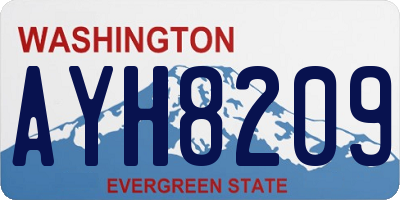 WA license plate AYH8209