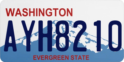 WA license plate AYH8210