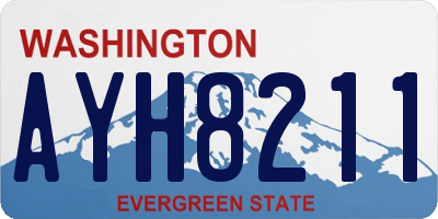 WA license plate AYH8211