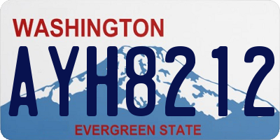 WA license plate AYH8212