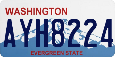 WA license plate AYH8224