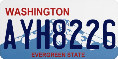 WA license plate AYH8226