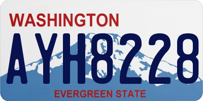 WA license plate AYH8228