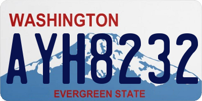 WA license plate AYH8232