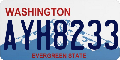 WA license plate AYH8233