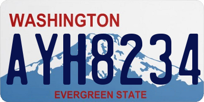 WA license plate AYH8234