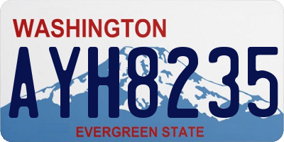 WA license plate AYH8235