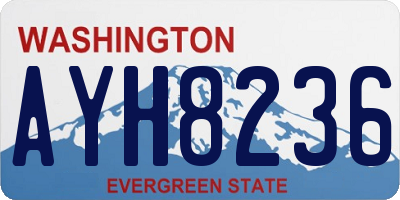 WA license plate AYH8236