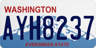 WA license plate AYH8237