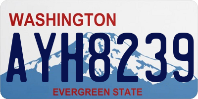 WA license plate AYH8239