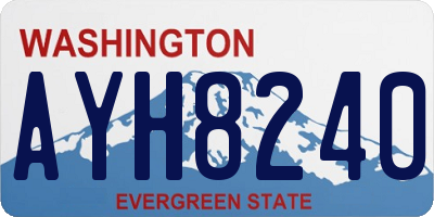 WA license plate AYH8240
