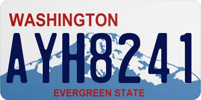 WA license plate AYH8241