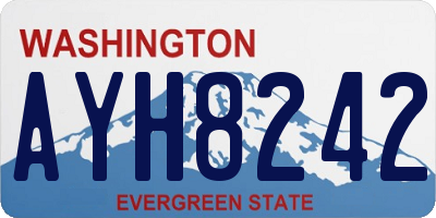WA license plate AYH8242