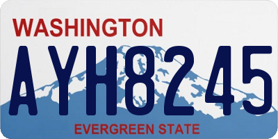 WA license plate AYH8245