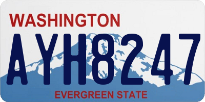 WA license plate AYH8247