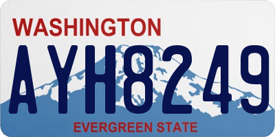 WA license plate AYH8249