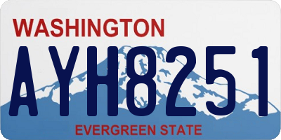 WA license plate AYH8251