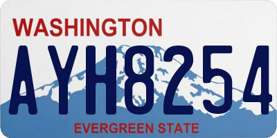 WA license plate AYH8254
