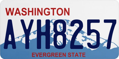 WA license plate AYH8257