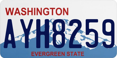 WA license plate AYH8259