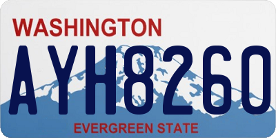 WA license plate AYH8260