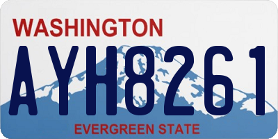 WA license plate AYH8261