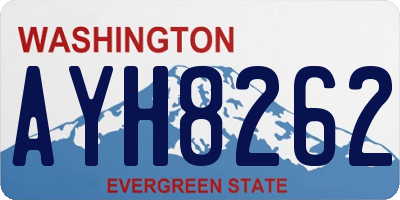 WA license plate AYH8262