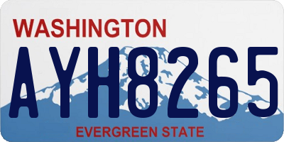 WA license plate AYH8265
