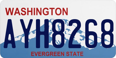 WA license plate AYH8268