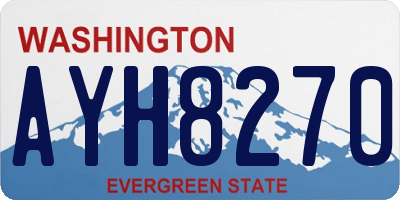 WA license plate AYH8270