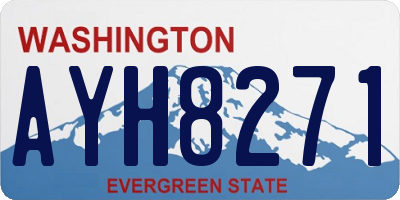 WA license plate AYH8271