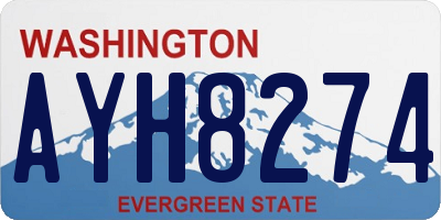 WA license plate AYH8274