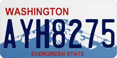 WA license plate AYH8275