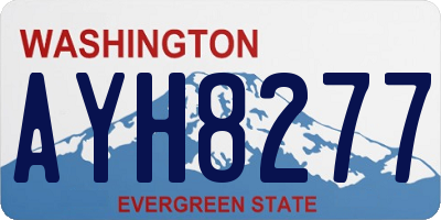WA license plate AYH8277