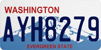 WA license plate AYH8279
