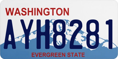 WA license plate AYH8281