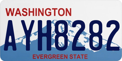 WA license plate AYH8282