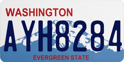WA license plate AYH8284