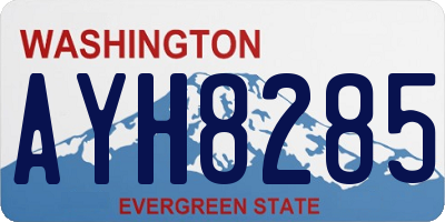 WA license plate AYH8285