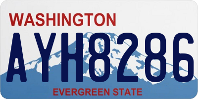 WA license plate AYH8286