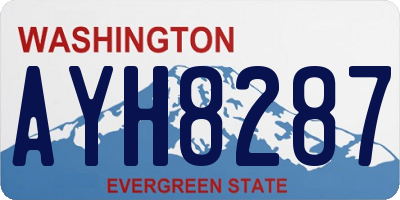 WA license plate AYH8287