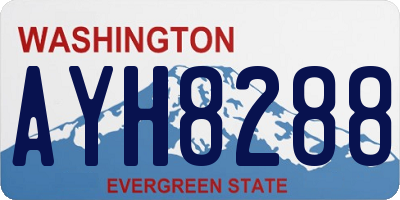 WA license plate AYH8288