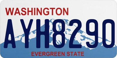 WA license plate AYH8290