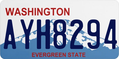 WA license plate AYH8294