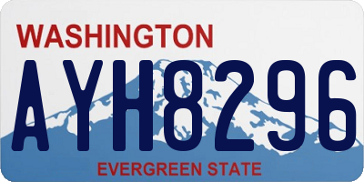 WA license plate AYH8296