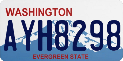 WA license plate AYH8298