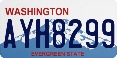 WA license plate AYH8299