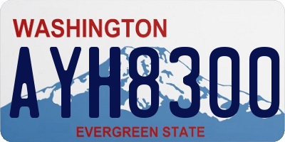 WA license plate AYH8300