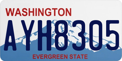 WA license plate AYH8305